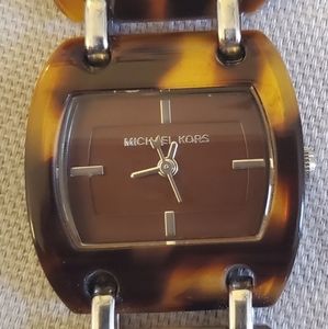 Michael Kors tortoise chain link watch